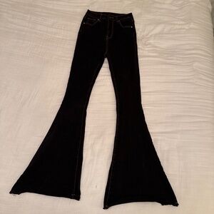 Shein black bell bottom jeans